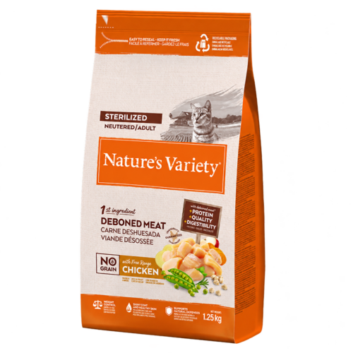 natures variety Pienso gatos esterilizados sin cereales con pollo