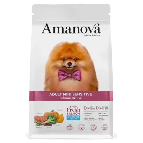 pienso natural perros.pequeños Amanova salmon deluxe
