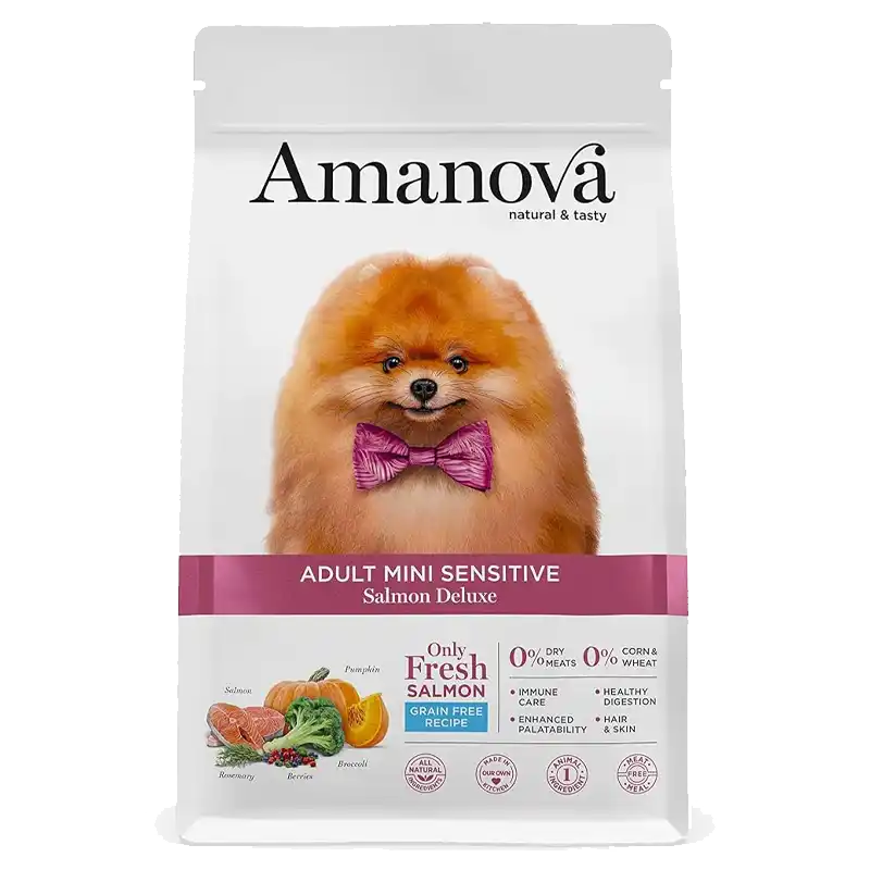 pienso natural perros.pequeños Amanova salmon deluxe